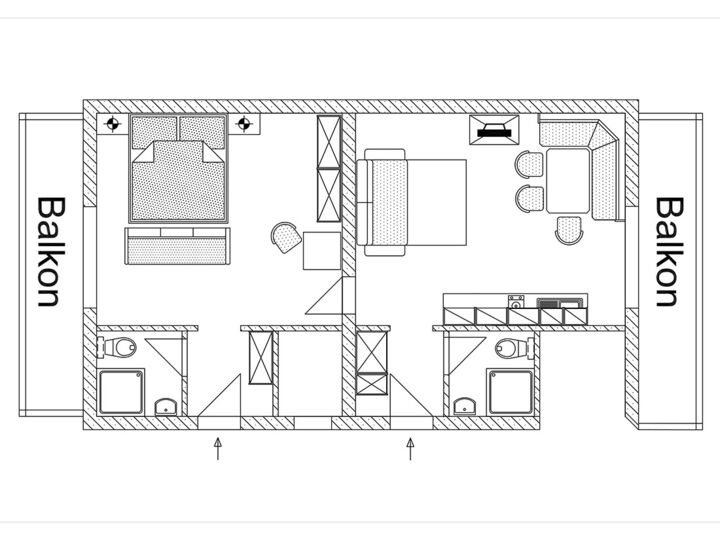 Plan of the apartment Scheichenspitz, at the Oberfuchs